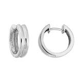 Silver Double Tube Hoop Earrings