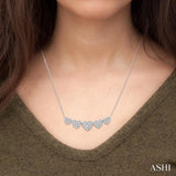 5-Heart Diamond Necklace