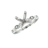 Diamond Milgrain-Accent Semi-Mount Engagement Ring