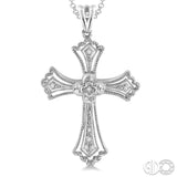 Silver Cross Diamond Pendant