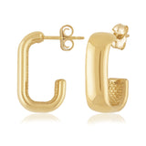 Gold Rectangle Hoop Earrings