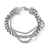 JAI Silver Triple-Strand Bracelet, 7.5"
