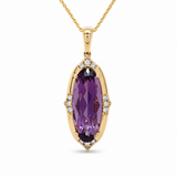 Le Vian® 14K Honey Gold™ 4.07ct Grape Amethyst™ & 0.11ctw Vanilla Diamonds® Pendant