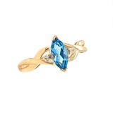 Marquise Blue Topaz Ring