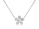 Diamond Flower Necklace, 18"