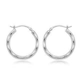 Medium Embossed Hoop Earrings