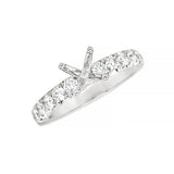 3/4ctw Straight Shank Diamond Semi-Mount Engagement Ring