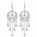 Diamond Milgrain Chandelier Earrings