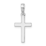 Silver Polished Cross Charm