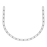 Silver 5mm Paperclip Link Chain, 18"