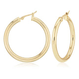 Gold Vermeil 30mm Tube Hoop Earrings