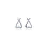 Lafonn Dainty Criss-Cross Huggie Earrings