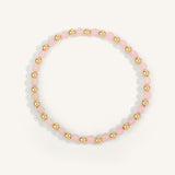 Dee Berkley Rose Quartz & 14kt Gold Filled Harmony Gemstone Bead Bracelet - 4MM