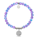 HELP Collection: Besties Charm with Periwinkle Selenite Charity Bracelet