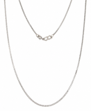 18kt White Gold 1mm Box Chain, 16"