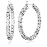 Swarovski Matrix Hoop Earrings, White