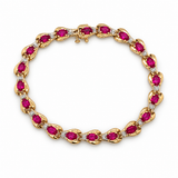 Lab-Created Ruby & Diamond Bracelet