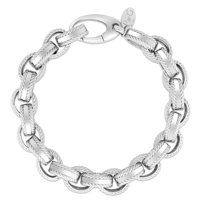 Men's Cable Edge Rolo Link Chain Bracelet