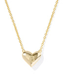 Kendra Scott Heart Letter B Gold Ivory Mother of Pearl Short Pendant Necklace
