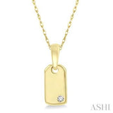Petite Dog Tag Diamond Pendant