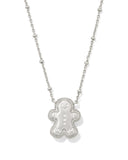 Kendra Scott Reversible Gingerbread Silver Short Pendant Necklace