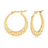 Small Diamond Cut Hoops