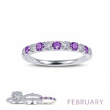 Lafonn Birthstone Stacker Ring - February