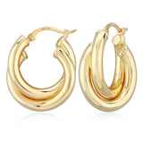 Gold Vermeil Double Tube Hoop Earrings