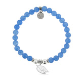 HELP Collection: Grad Cap Charm with Azure Blue Jade Charity Bracelet