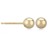 6mm Gold Ball Earrings