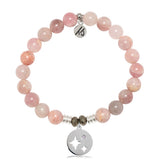 Madagascar Quartz Bracelet with Mother Daughter Sterling Silver Charm