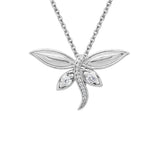 Sterling Silver Dragonfly Pendant with CZ's