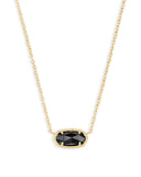 Kendra Scott Elisa Gold Pendant Necklace in Black Glass