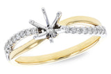 Diamond Crossover Semi-Mount Ring