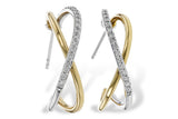 Diamond Criss-Cross Hoop Earrings