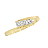 Diamond 3-Stone Bypass Ring