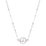 15" 14KT Akoya Pearl by Pearl Starter Necklace, 5.5-6mm