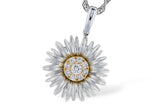 Diamond Flower Pendant