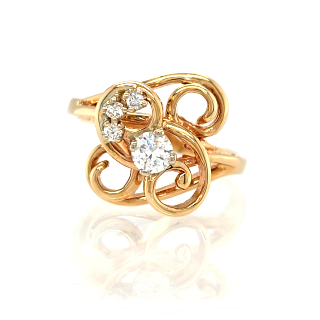 Loop Ring Gold Diamond & Gold Loop Ring – Coughlin Jewelers