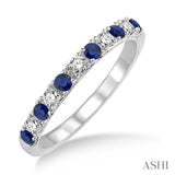Diamond & Sapphire Stackable Band