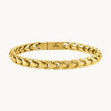 Bulova 6mm Gold-tone Stainless Steel Link Bracelet 8.5