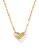 Kendra Scott Heart Letter S Gold Ivory Mother of Pearl Short Pendant Necklace