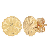 Fluted Button Stud Earrings