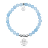 Saint Michael Charm with Light Blue Quartz Charity Bracelet