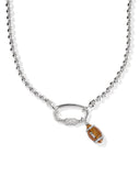 Kendra Scott Football Silver Metal Strand Necklace