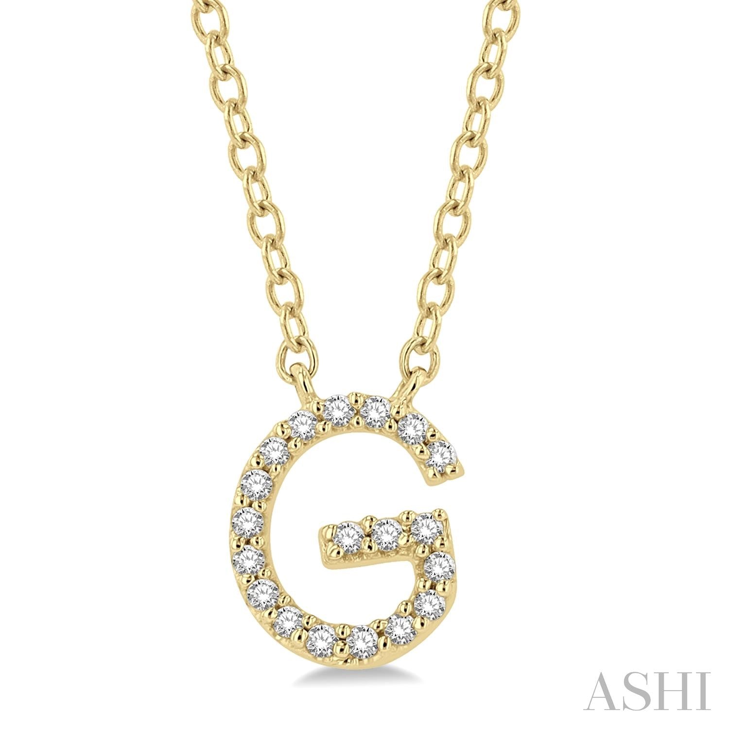 Petite 'G' Initial Diamond Necklace