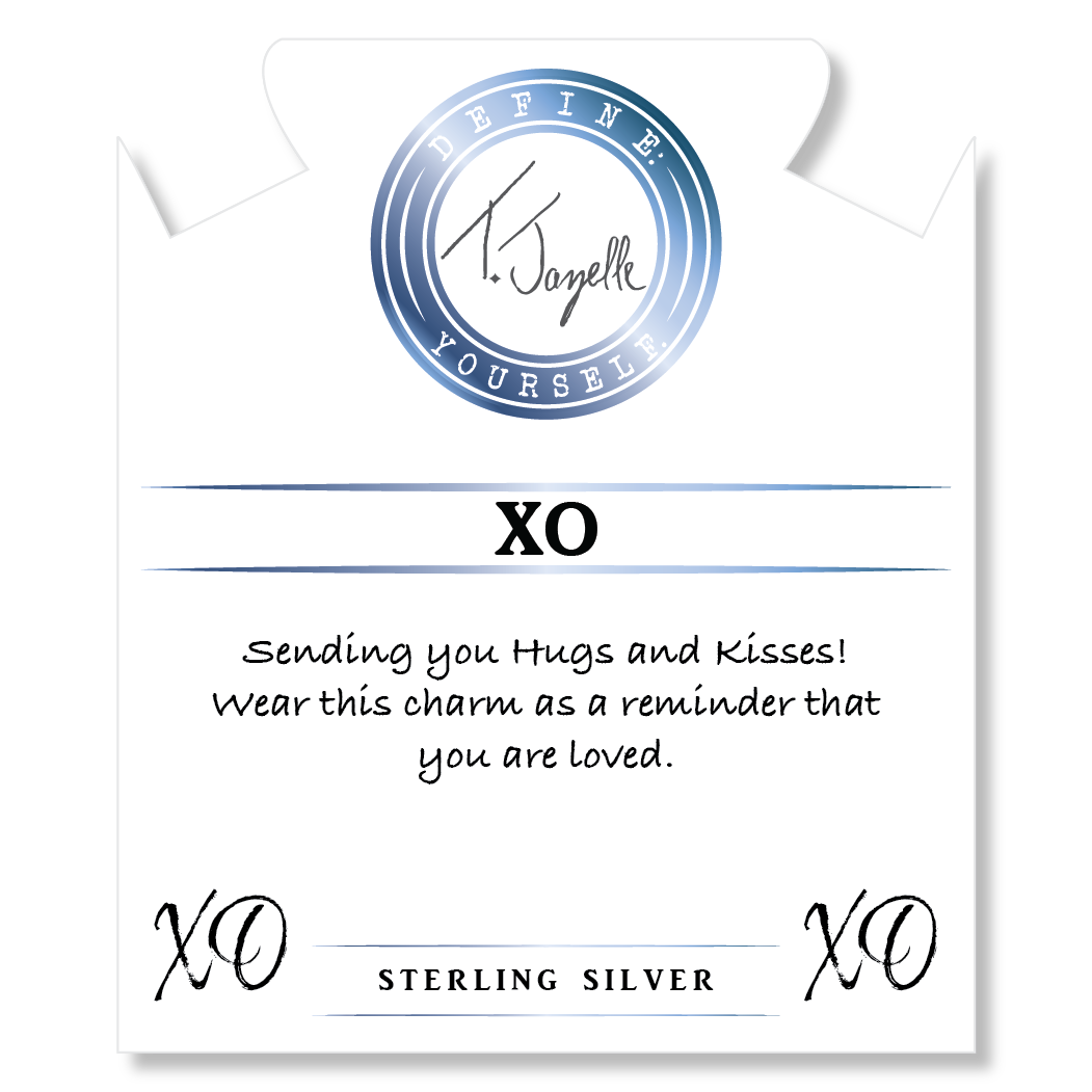Super 7 Gemstone Bracelet with XO Sterling Silver Charm