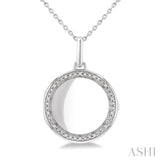 Silver & Diamond Circle Locket