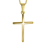 Thin Gold Cross Pendant