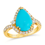Le Vian® 14K Honey Gold™ 3¼ct Robin's Egg Blue Turquoise™ & 1/2ct Nude Diamonds™ Halo Ring